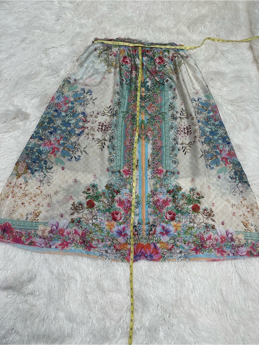 Johnny Was Gardenia Maxi Skirt 100% Silk XL EUC plus size - Picture 6 of 11